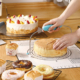 Baking Tools Complete line of baking accessories for preparing and baking various types of desserts, bread, and pastries. Include measuring tools, mixing bowl, whisk, spatula, rolling pin, cookie cutter, baking silicone gloves and decorating tools.